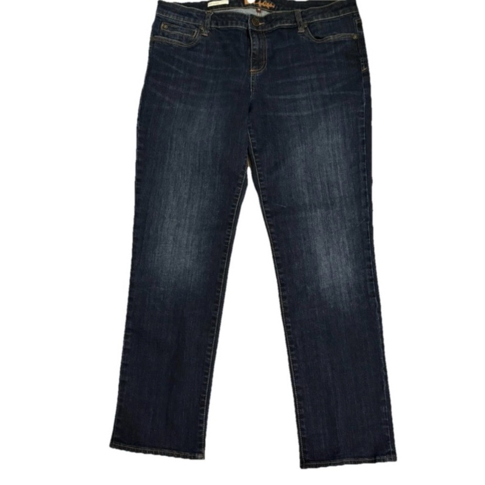 Kut from the Kloth Katy Boyfriend Straight Leg Jeans Dark Wash Size 16 Plus Size